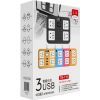 Мережевий фільтр живлення Voltronic TВ-Т15, 4роз, 3*USB Blue (ТВ-Т15-Blue) зображення 2