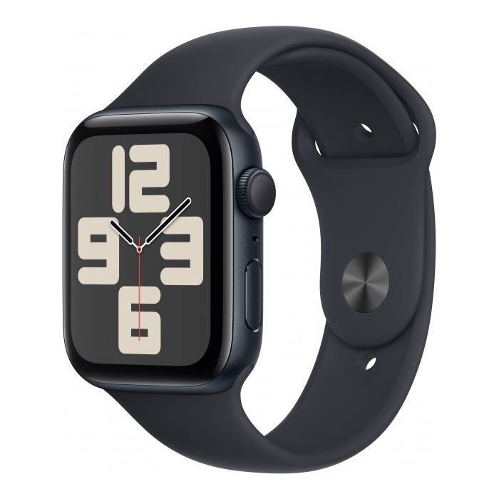 Смарт-часы Apple Watch SE 2023 GPS 44mm Midnight Aluminium Case with Midnight Sport Band - M/L (MRE93QP/A)