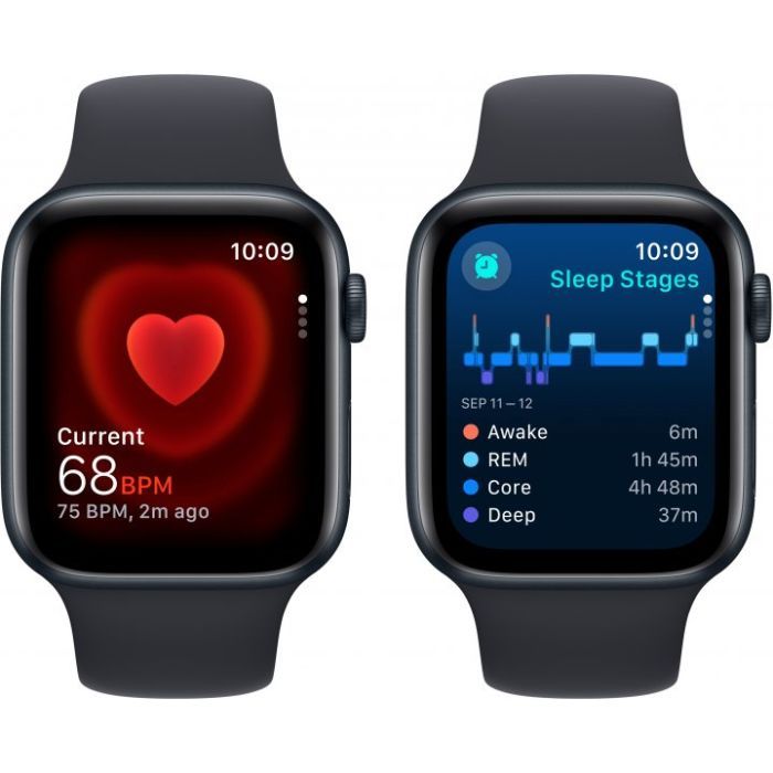 Смарт-часы Apple Watch SE 2023 GPS 44mm Midnight Aluminium Case with Midnight Sport Band - M/L (MRE93QP/A) изображение 5