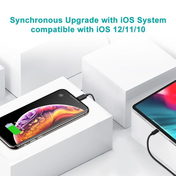 Дата кабель USB 2.0 AM to Lightning 1.2m 2.4A MFI Choetech (IP0026) зображення 7
