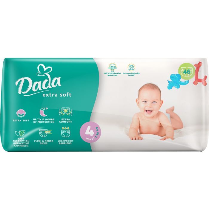 Подгузники Dada Extra Soft 4 (7-18 кг) 46 шт (4823071646436)