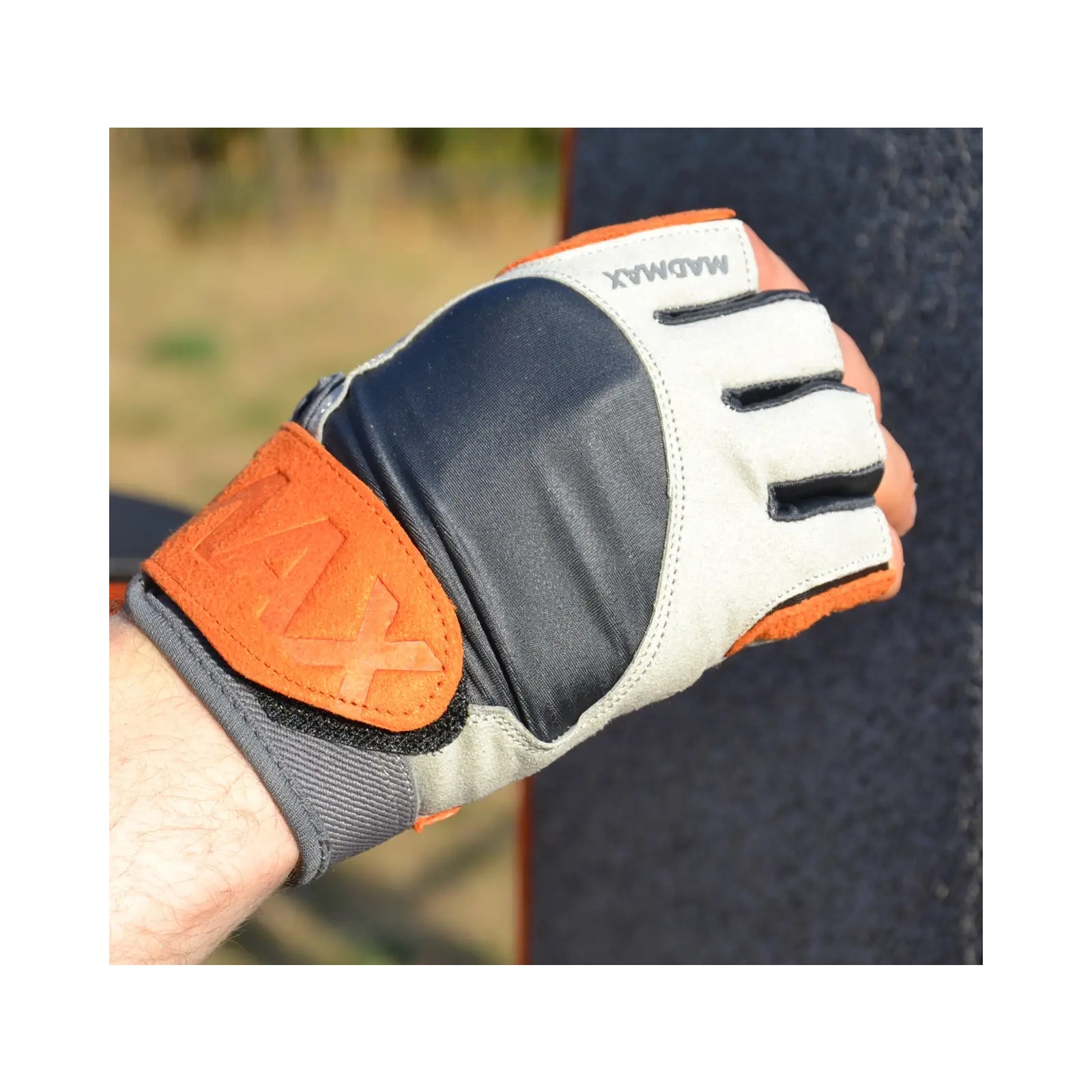 Перчатки для фитнеса MadMax MFG-850 Crazy Grey/Orange L (MFG-850_L) изображение 4