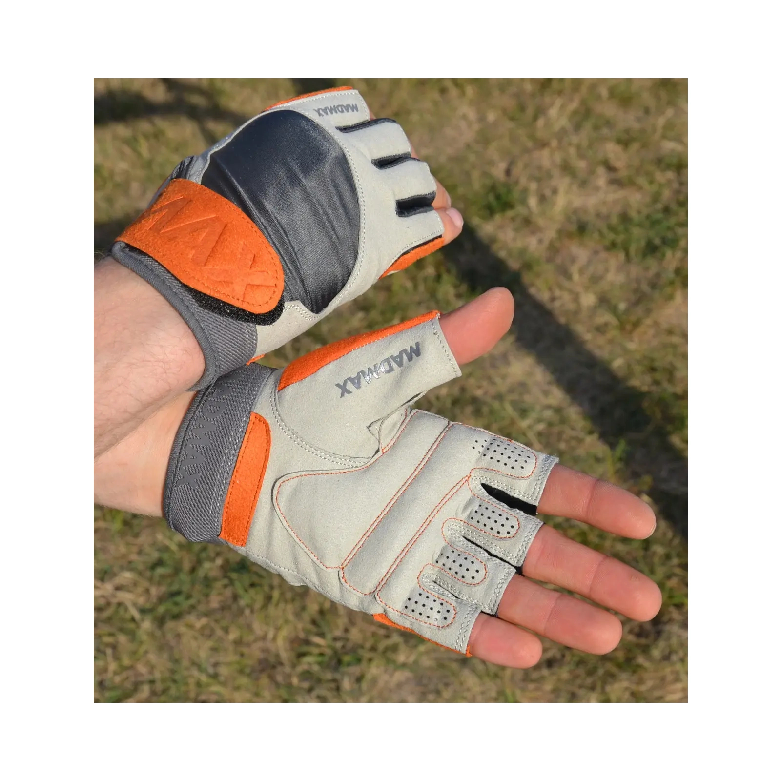 Перчатки для фитнеса MadMax MFG-850 Crazy Grey/Orange L (MFG-850_L) изображение 9