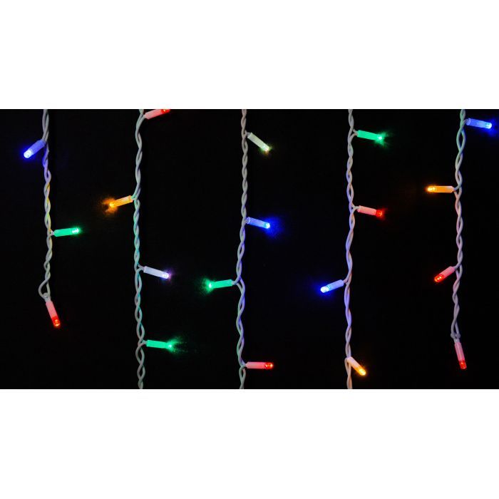 Гирлянда Delux ICICLE flash 75LED 2 х 0.7 м мульти/белый IP44 EN (90012956)
