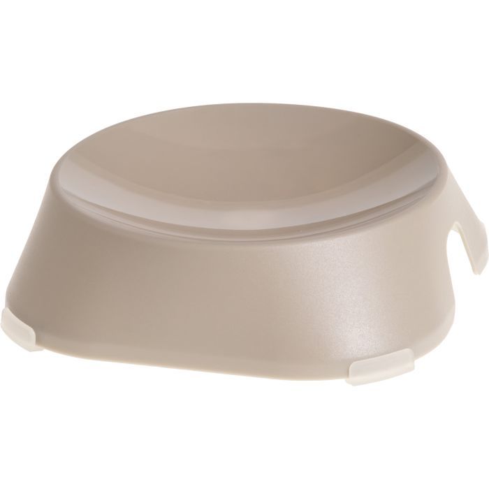 Посуда для кошек Fiboo Flat Bowl миска с антискользящими накладками бежевая (FIB0090)