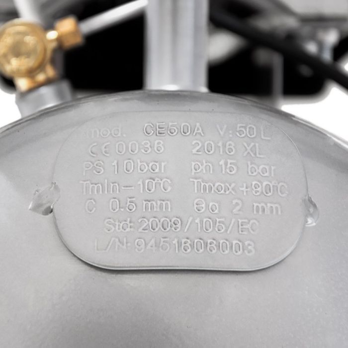 Компрессор Sigma двухцилиндровый 2.5кВт 455л/мин 10бар 50л (2 крана) (7043721) изображение 7