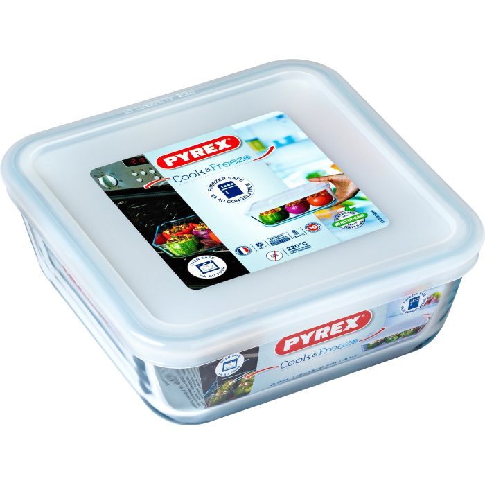 Форма для выпечки Pyrex CookFreez з кришкою квадратна 15 х 15 см 0.85 л (218P001/7646) изображение 3