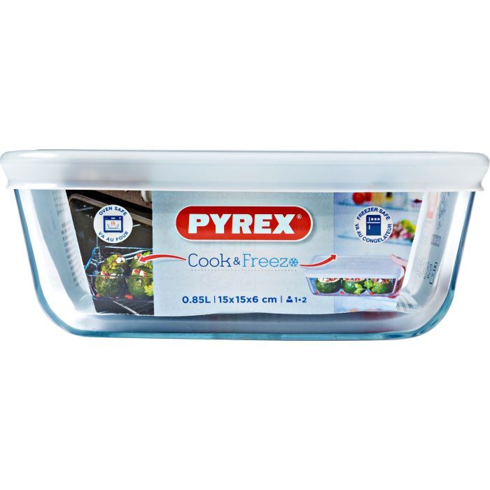 Форма для выпечки Pyrex CookFreez з кришкою квадратна 15 х 15 см 0.85 л (218P001/7646) изображение 4