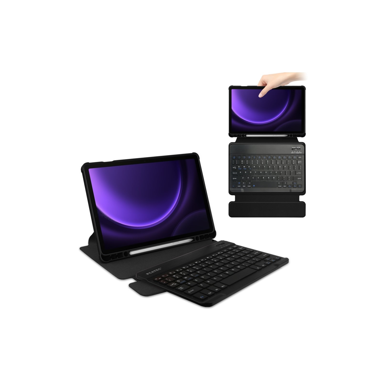Чохол до планшета BeCover Keyboard 360° Rotatable Samsung Tab S9 (SM-X710/SM-X716)/S9 FE (SM-X510/SM-X516B) 11.0" Deep Blu (710427) зображення 4