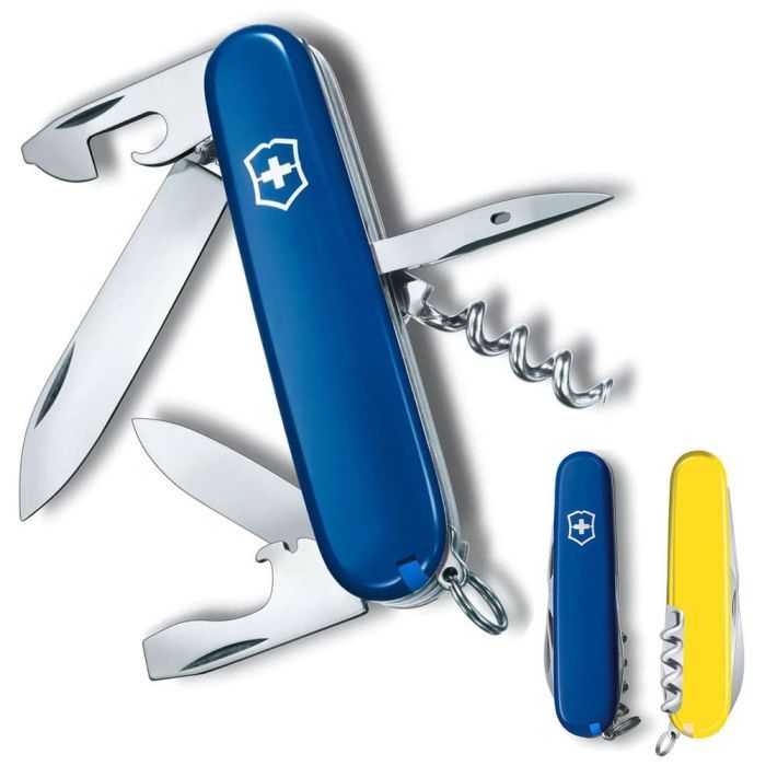 Нож Victorinox Spartan Ukraine 91 мм Синьо-прозорий/Жовтий (1.3603.T2.8) изображение 2