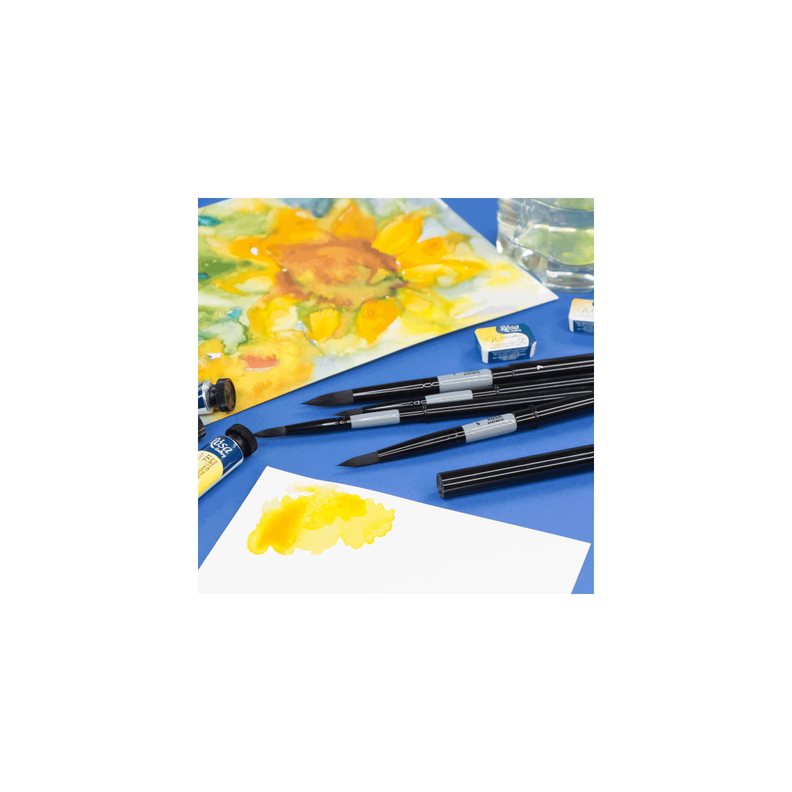Кисточка для рисования Rosa Синтетика круглая, TRAVEL BRUSH, STREAM 158, № 2 (4823098530084) изображение 5