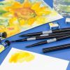 Кисточка для рисования Rosa Синтетика круглая, TRAVEL BRUSH, STREAM 158, № 2 (4823098530084) изображение 5