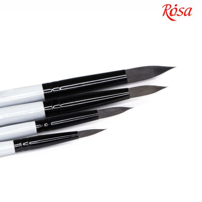 Кисточка для рисования Rosa Синтетика круглая, TRAVEL BRUSH, STREAM 158, № 2 (4823098530084) изображение 6