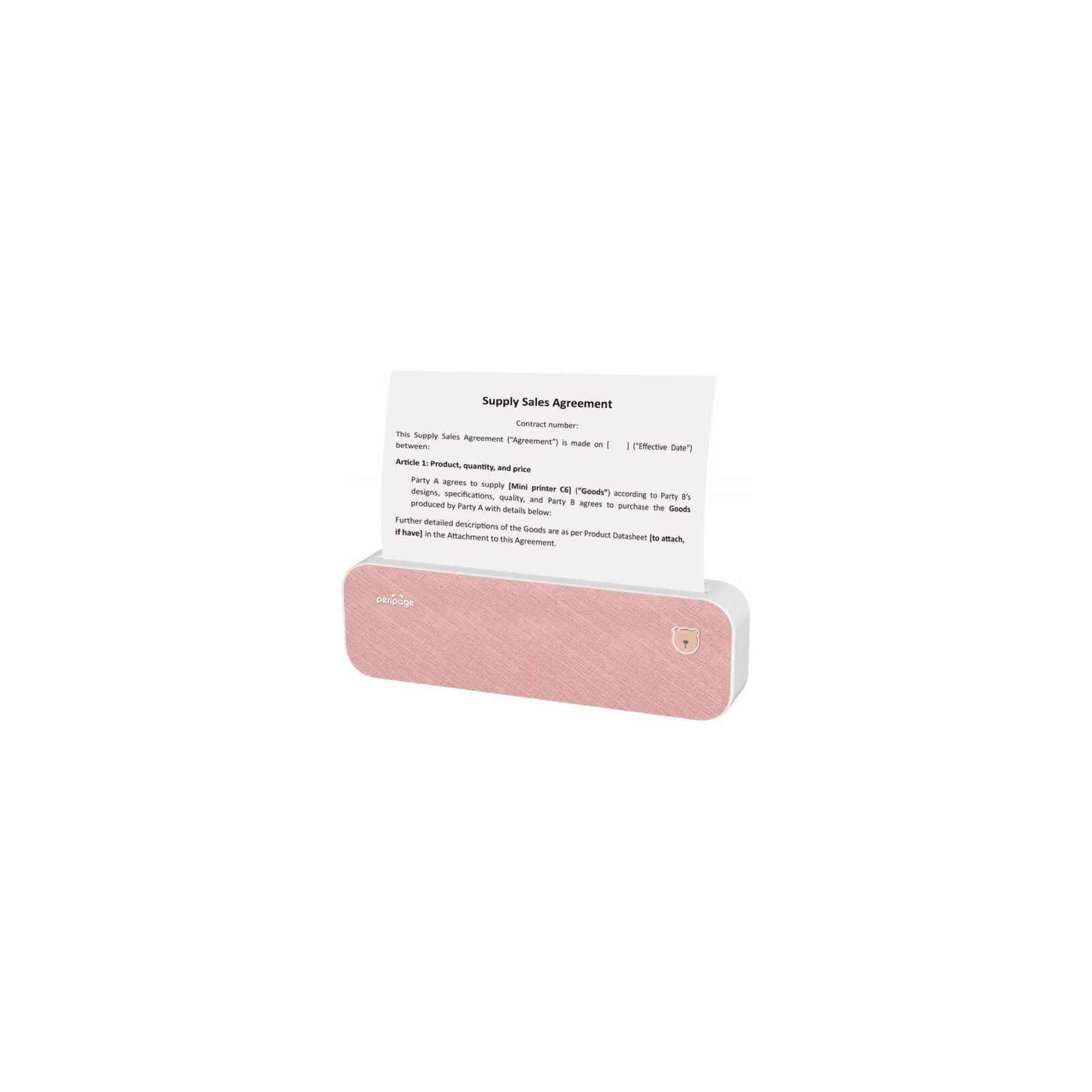 Принтер чеків UKRMARK A40PK А4, Bluetooth, USB, рожевий (900798) зображення 3