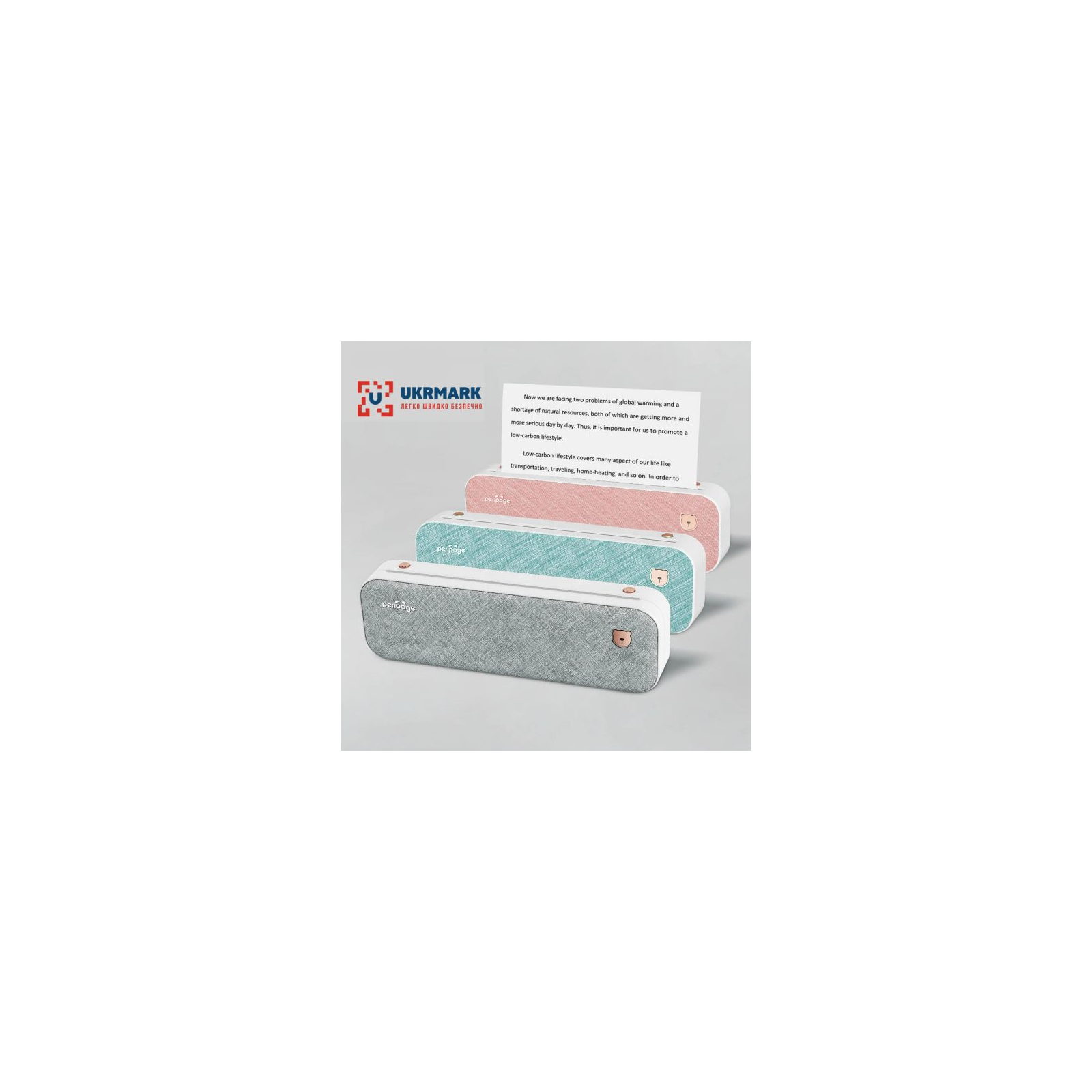 Принтер чеків UKRMARK A40PK А4, Bluetooth, USB, рожевий (00798) зображення 4