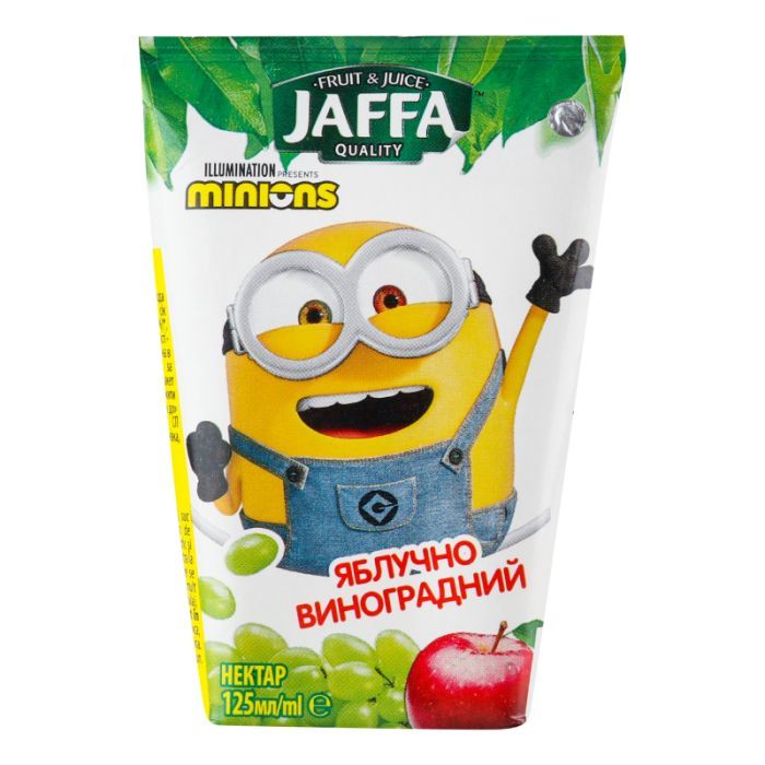 Сок детский Jaffa Minions Яблочно-виноградный 125 мл (4820192262903)