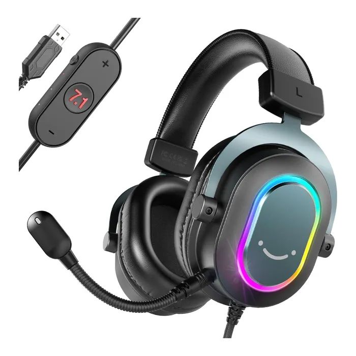 Наушники Fifine H6 RGB 7.1 Pink (H6P)