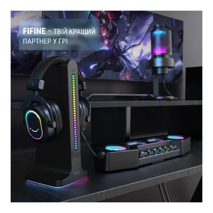 Наушники Fifine H6 RGB 7.1 Pink (H6P) изображение 2