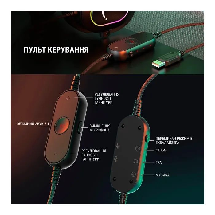 Наушники Fifine H6 RGB 7.1 Pink (H6P) изображение 7