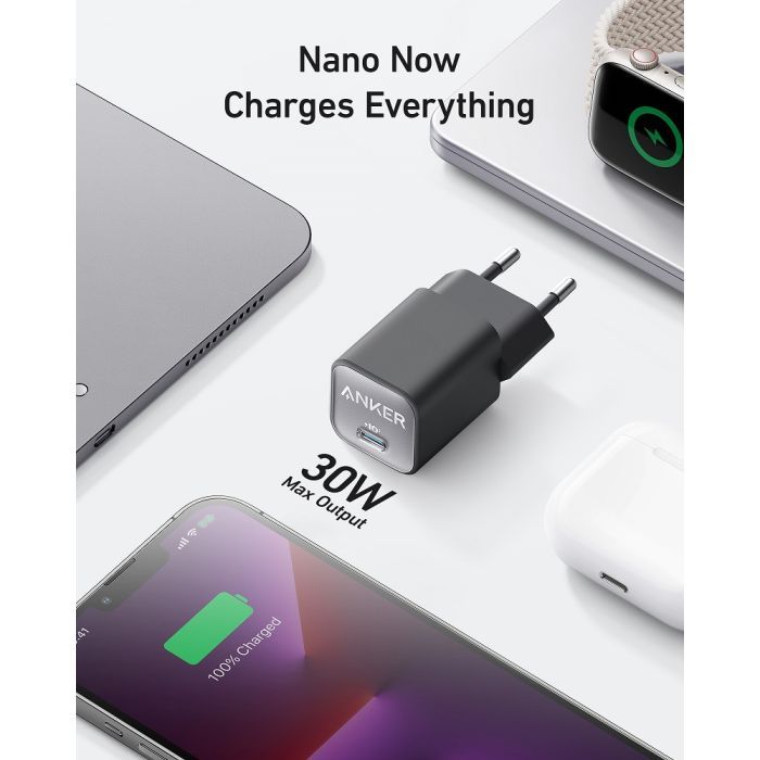 Зарядний пристрій Anker PowerPort 511 Nano III - 30W USB-C White (A2147G21) зображення 2