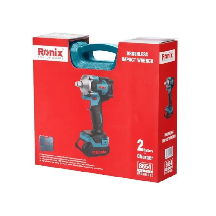 Гайковерт Ronix 20В, 350Нм, комплект (8654) зображення 10