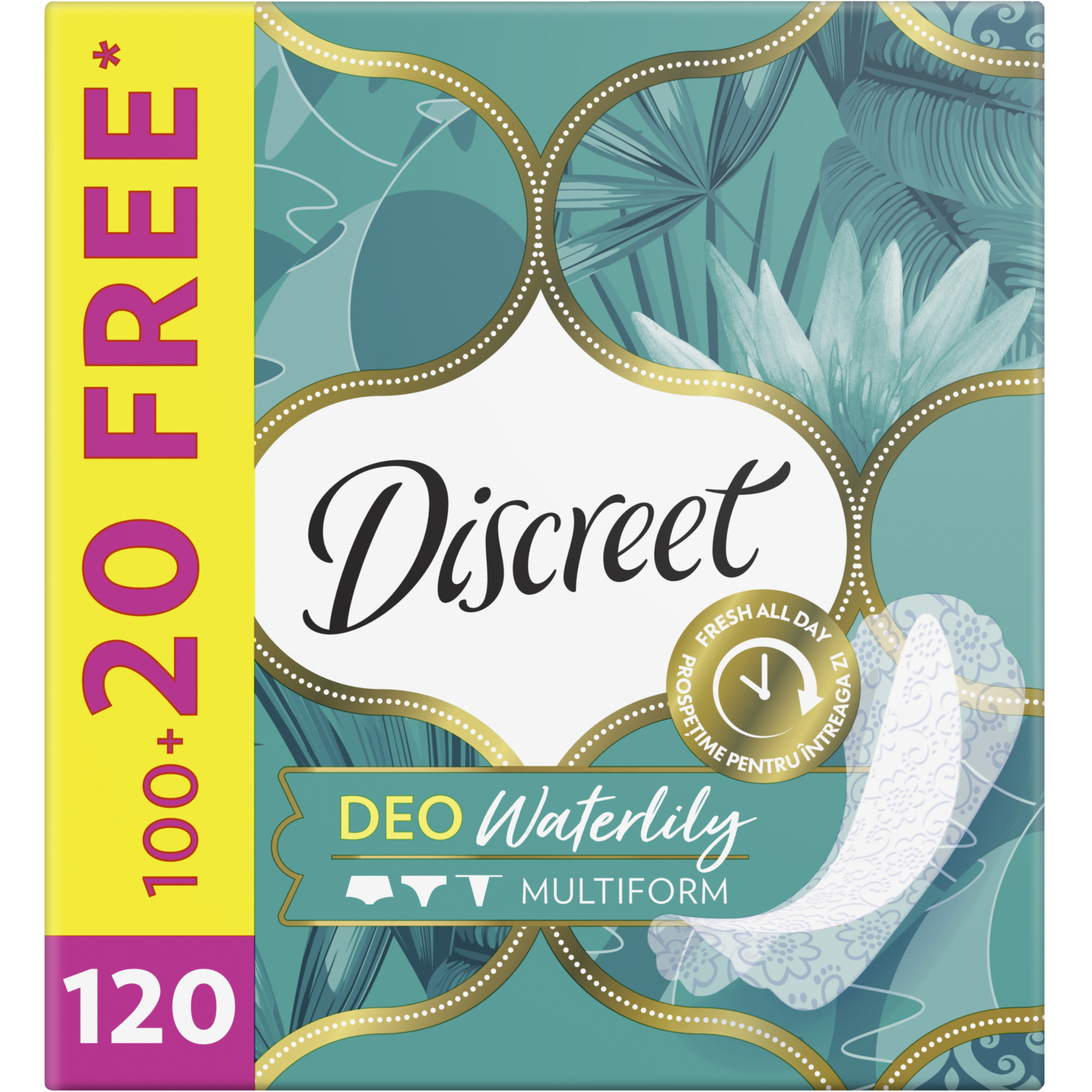 Ежедневные прокладки Discreet Deo Waterlily 120 шт. (8700216234245) изображение 2
