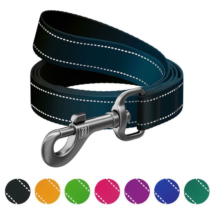 Поводок для собак WAUDOG Nylon Mono, светоотражающий L-XXL оранжевый (52194)