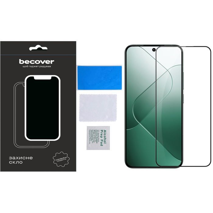 Стекло защитное BeCover Xiaomi 14 5G Black (710789) изображение 4
