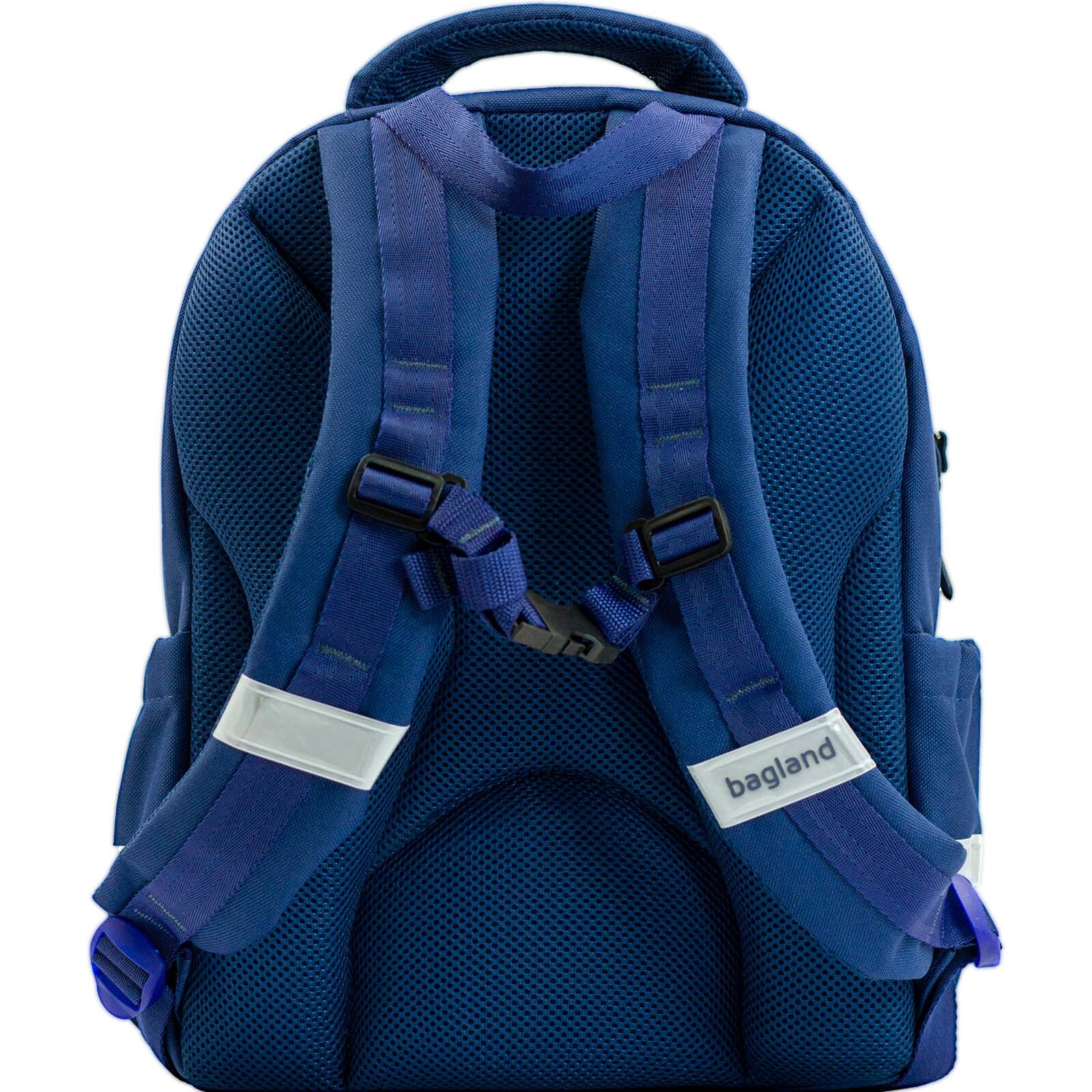 Рюкзак шкільний Bagland Butterfly 21 л. синій 1150 (0056566) (953917117) зображення 3