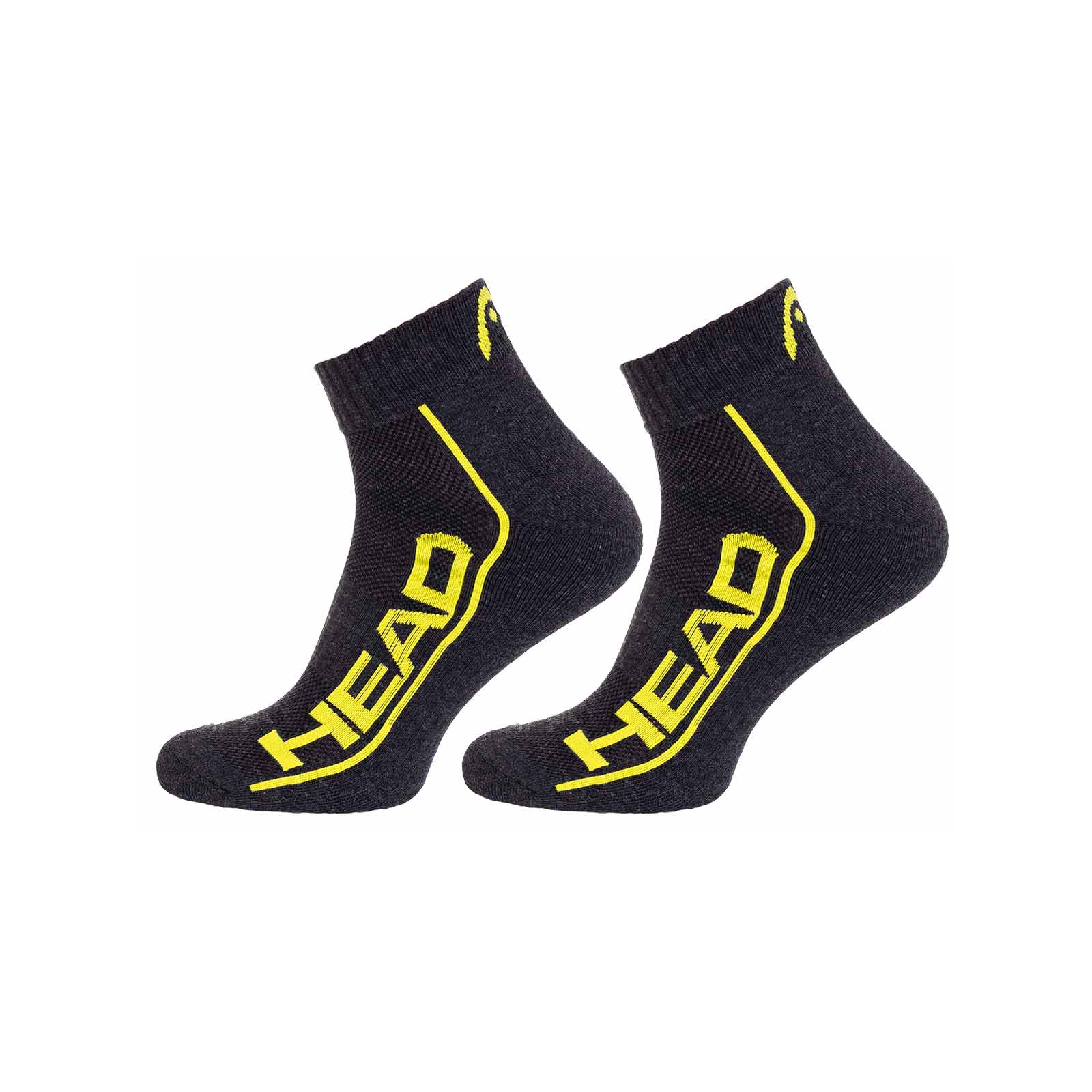 Шкарпетки Head Qperformance Quarter 791019001-009 2 пари Сірий/Жовтий 43-46 (8720245182058) зображення 2