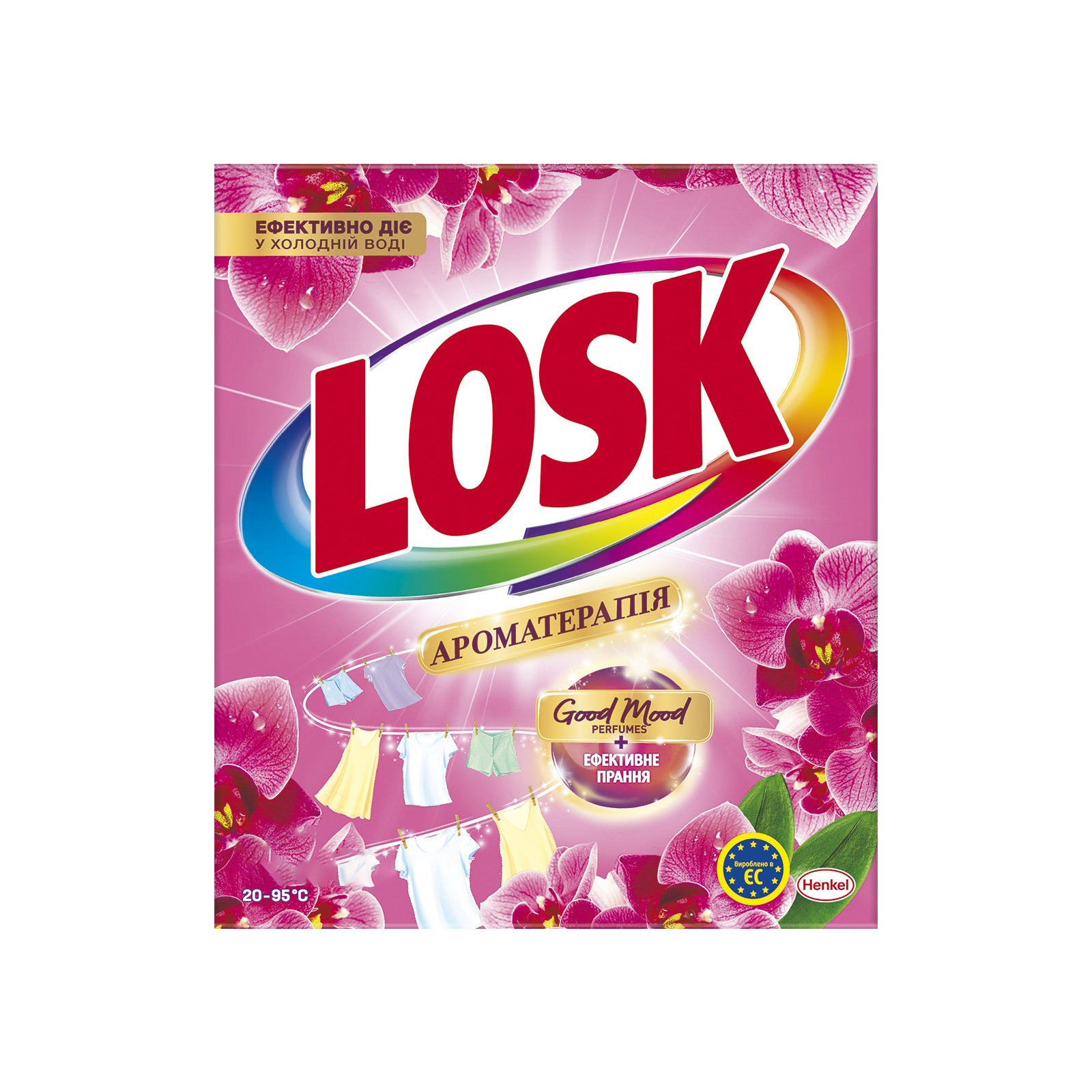 Стиральный порошок Losk Ароматерапия Эфирные масла и аромат Малазийского цветка 400 г (9000101575361)