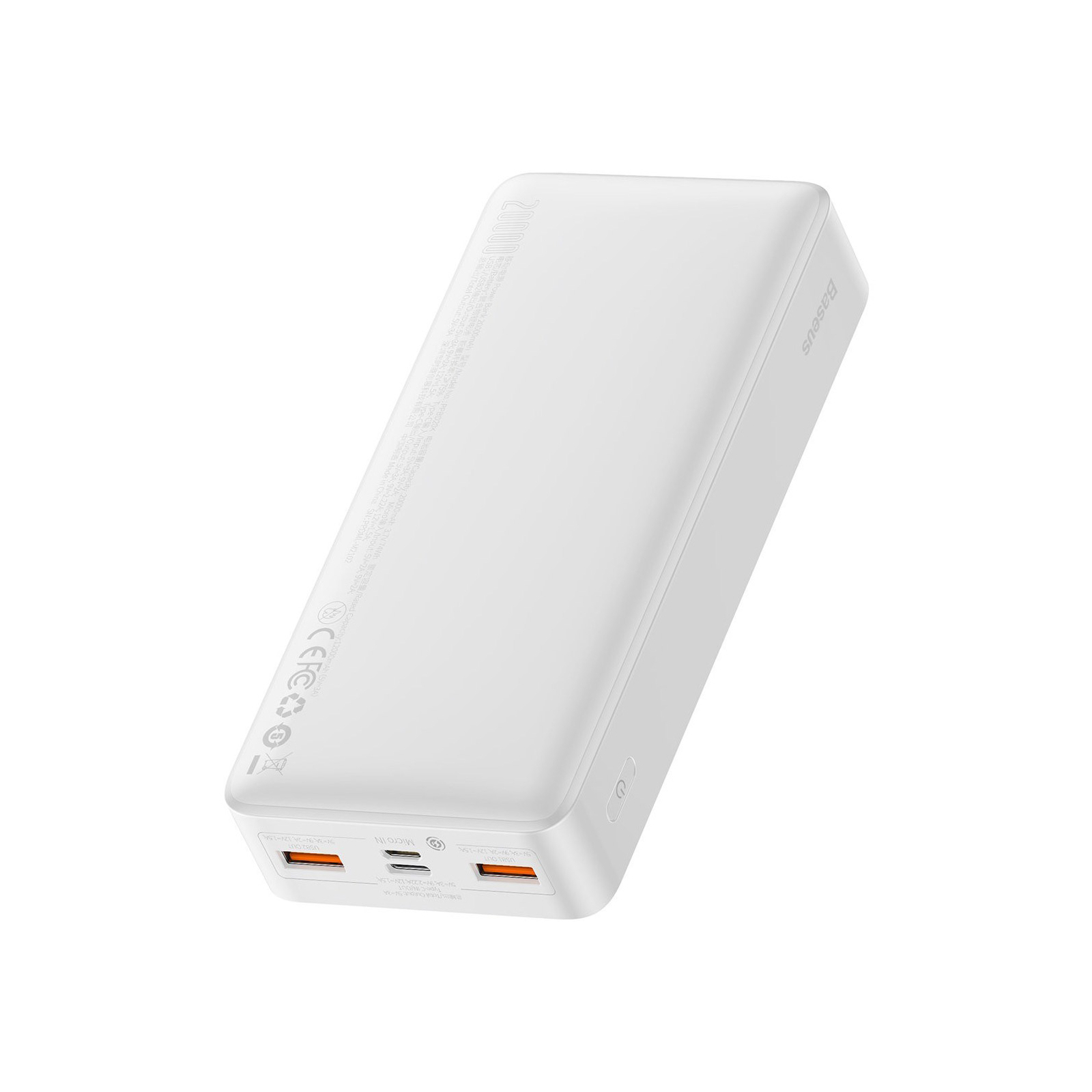 Батарея універсальна Baseus Bipow 20000mAh 20W white (PPBD050302) зображення 3
