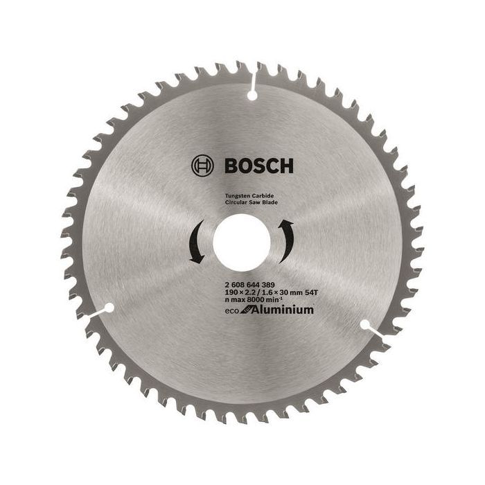 Диск пильный Bosch Eco for Aluminium 190x2.42/1.6x30мм 54TCG (2.608.644.389)