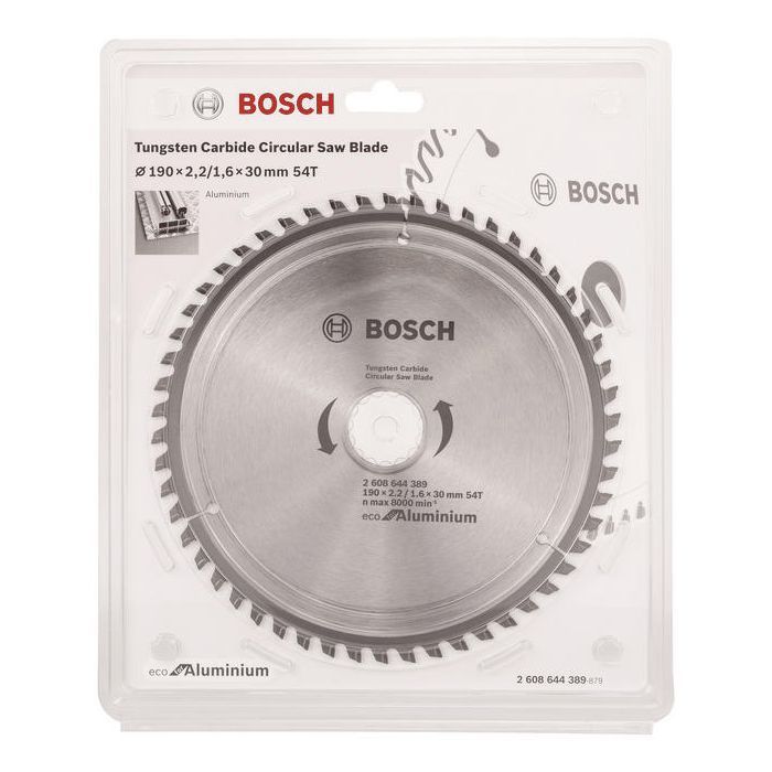 Диск пильный Bosch Eco for Aluminium 190x2.42/1.6x30мм 54TCG (2.608.644.389) изображение 2