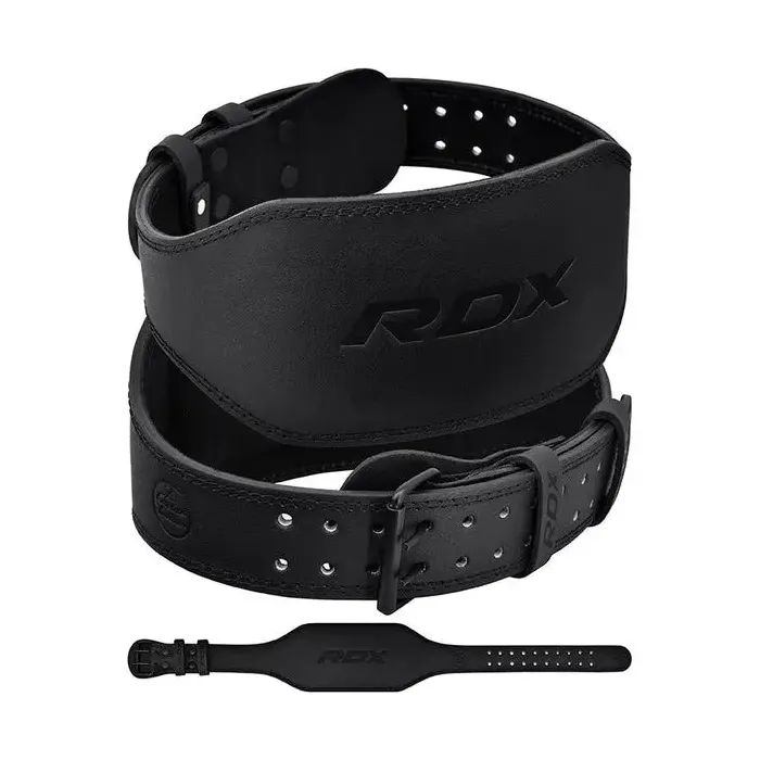 Атлетический пояс RDX 6 шкіряний Full Black M (WBS-6FB-M) изображение 2