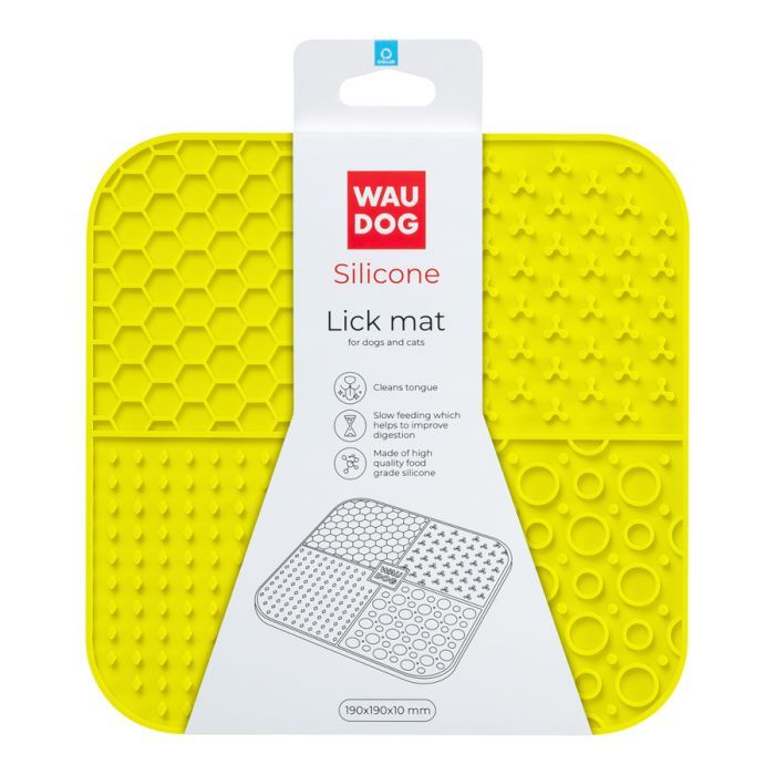 Універсальний посуд для тварин WAUDOG Silicone Килимок для злизування 19х19х1 см рожевий (23527) зображення 2