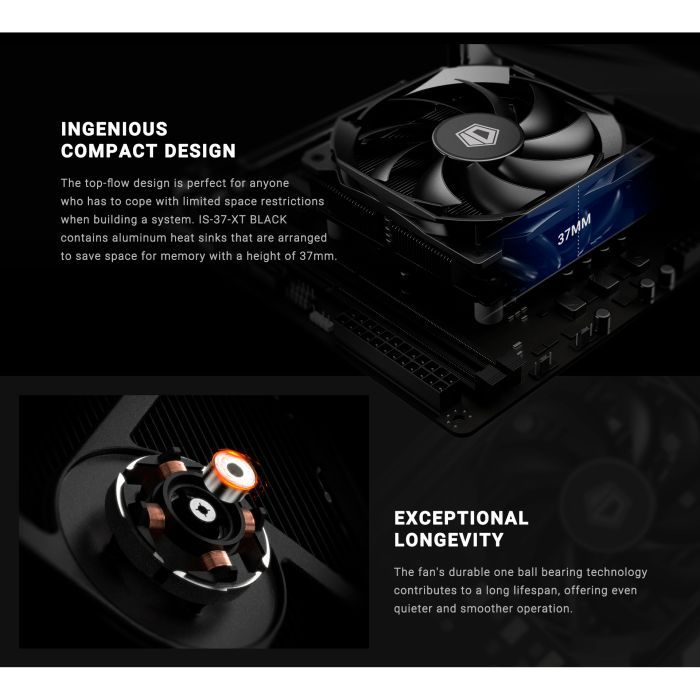 Кулер для процессора ID-Cooling IS-37-XT Black изображение 10