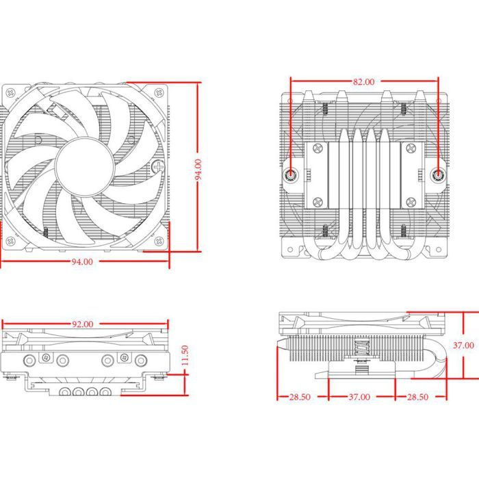 Кулер для процессора ID-Cooling IS-37-XT Black изображение 8