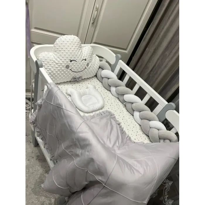 Кроватка Ingvart трансформер Nika 70 Slim с опускной боковинкой (70х94, 70х120) бело-натуральная (872900111017) изображение 3