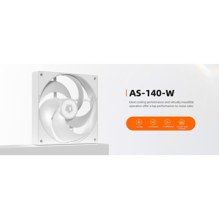 Кулер до корпусу ID-Cooling Вентилятор ID-Cooling AS-140-W White (AS-140-W) зображення 6