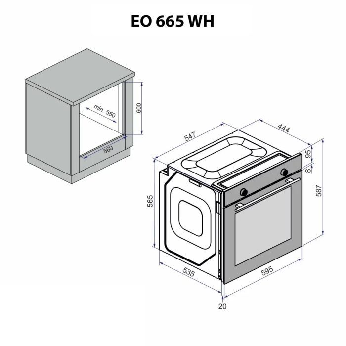 Духовой шкаф Minola EO 665 WH изображение 12