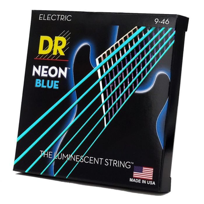 Струны для гитары DR Strings NEON Blue Electric - Light Heavy (09-46) (NBE-9/46) изображение 2