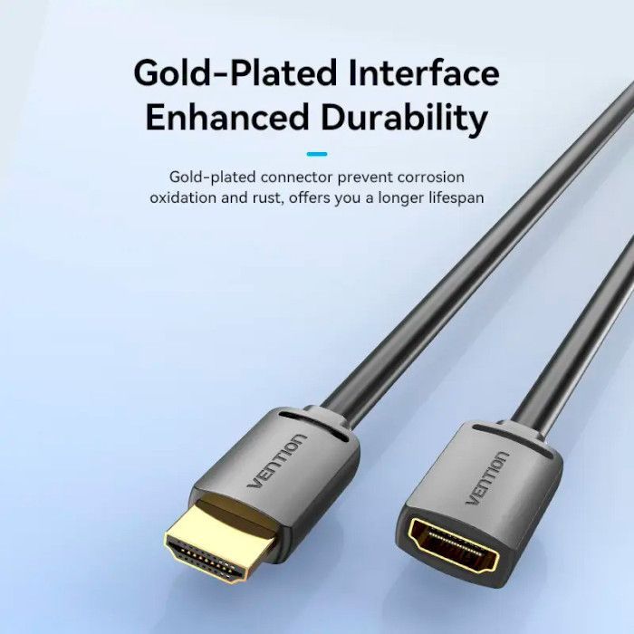 Кабель мультимедийный HDMI M to HDMI F 2.0m V2.0 4K 60Hz PVC Vention (AHCBH) изображение 7