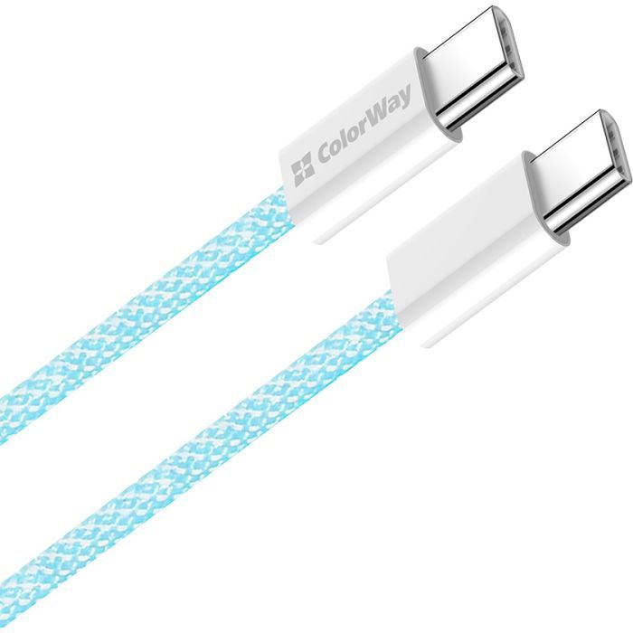 Дата кабель USB-C to USB-C 1.0m 60W 3.0А black ColorWay (CW-CBPDCC061-BK) зображення 2