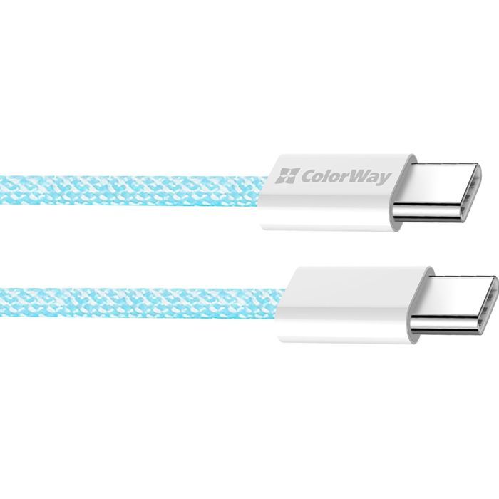 Дата кабель USB-C to USB-C 1.0m 60W 3.0А black ColorWay (CW-CBPDCC061-BK) зображення 3