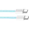 Дата кабель USB-C to USB-C 1.0m 60W 3.0А blue ColorWay (CW-CBPDCC061-BL) зображення 3