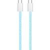 Дата кабель USB-C to USB-C 1.0m 60W 3.0А blue ColorWay (CW-CBPDCC061-BL) зображення 5