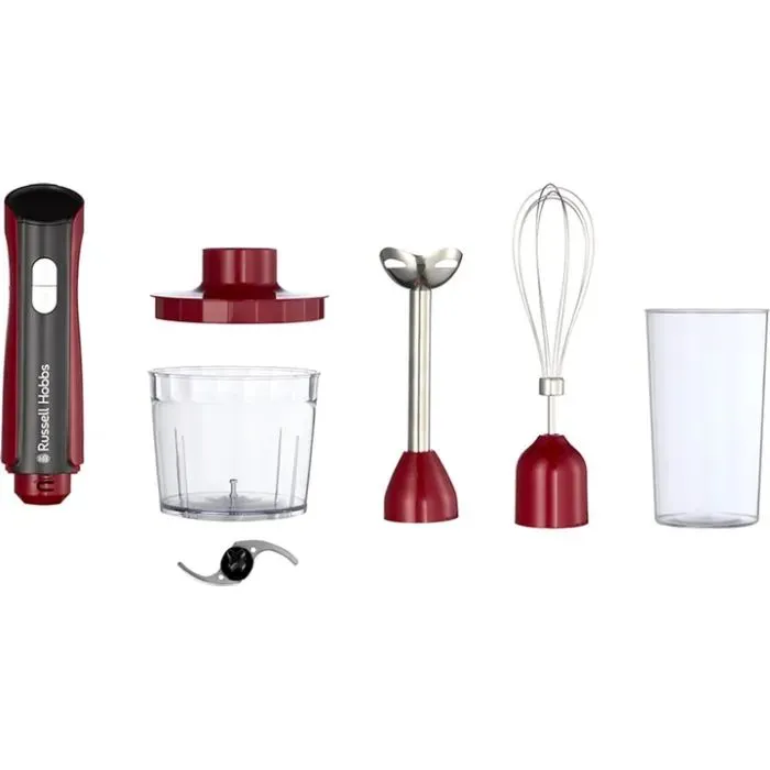 Блендер Russell Hobbs Hobbs заглибний Desire Red, 500Вт, чаша-500мл, вінчик, міні-подріб. (27140-56) изображение 5