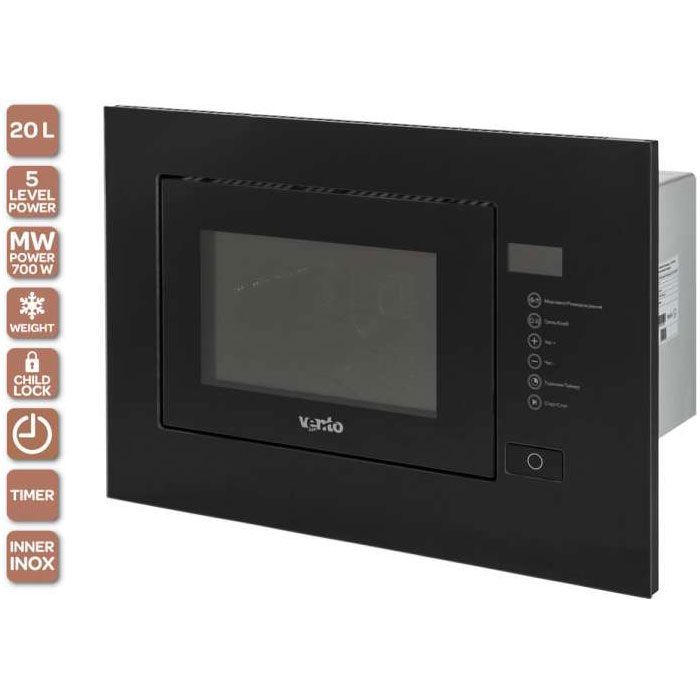 Мікрохвильова піч Ventolux MWBI 20 G BK TC зображення 2