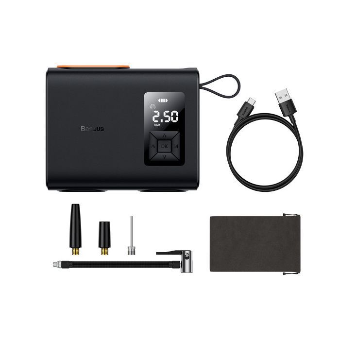 Автомобильный компрессор Baseus Mega EnergyPump Series Dual Cylinder Wireless Inflator (CRNL060001) изображение 2
